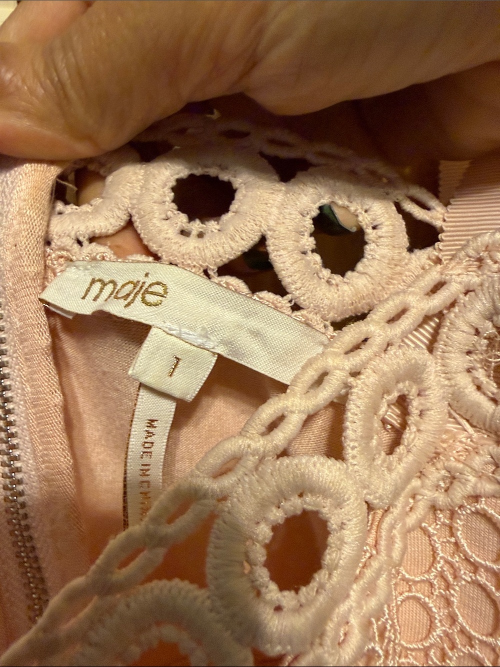 MAJE Ravi Dress Nude Sz 1 (0-2) - Picture 6 of 9